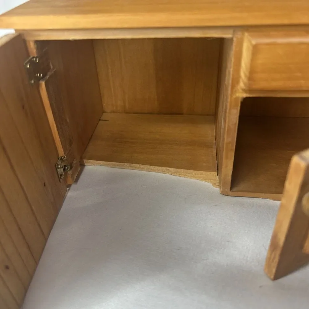 Vintage Dollhouse Wooden Hutch